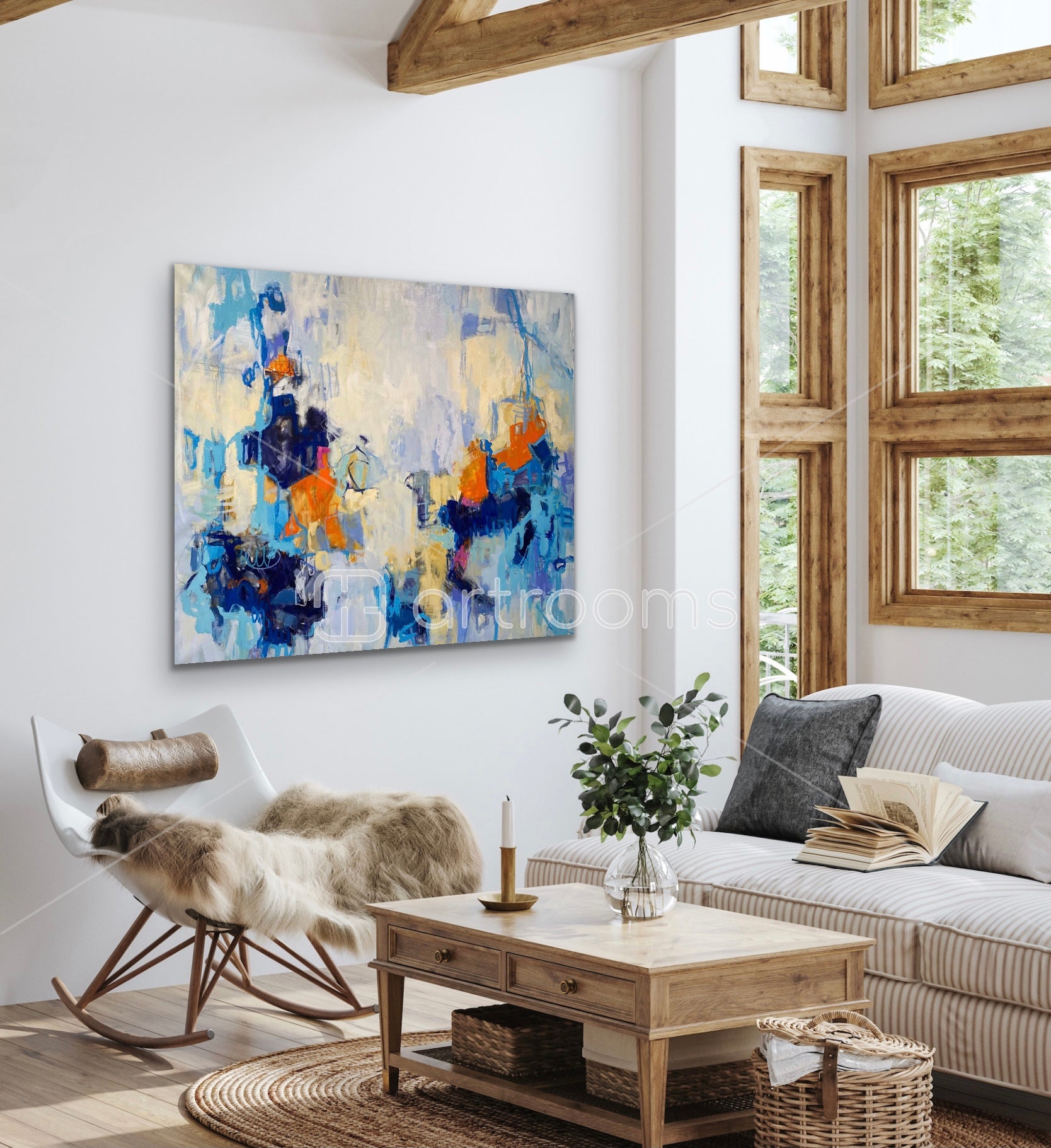 Summer Reaction - 52 x 60 in