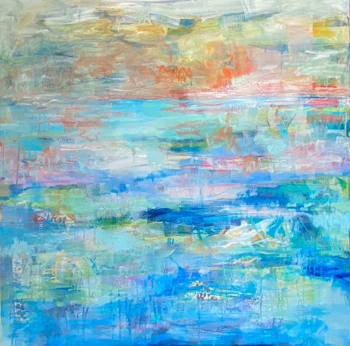 October Colored Sky - 40 x 40 in